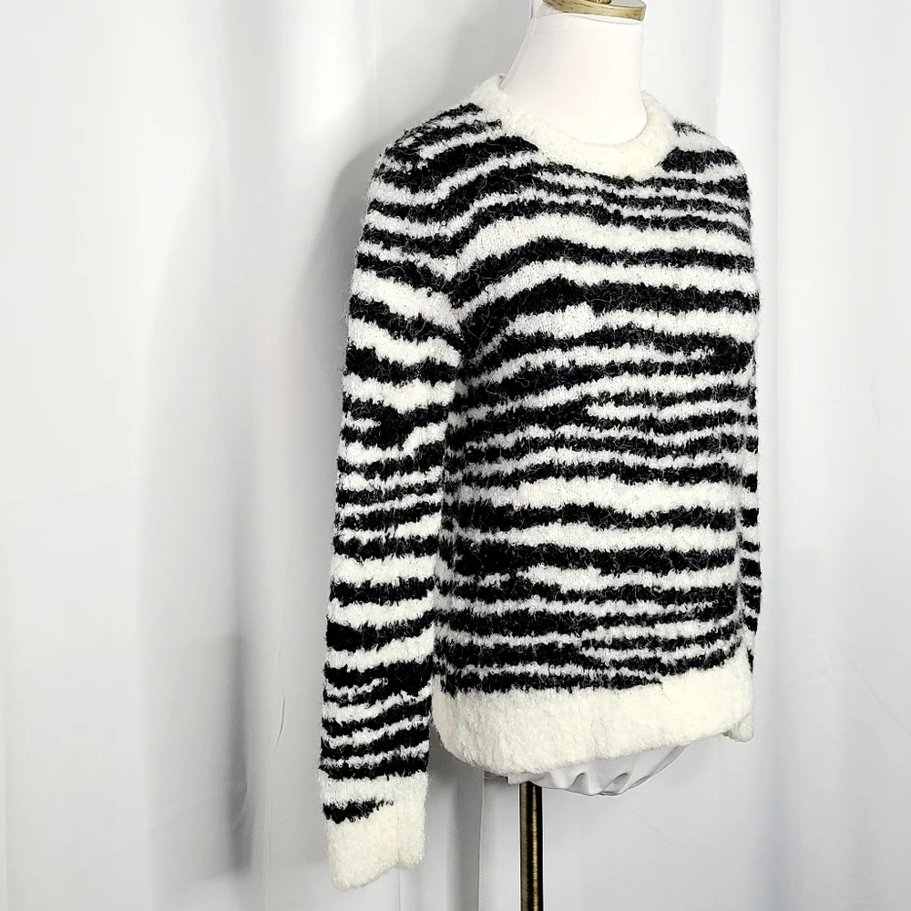 J. CREW Zebra Stripe Sweater